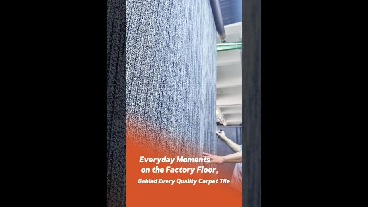 Original UNIJOY factory-film cover showing a carpet surface with the title Everyday Moments on the Factory Floor