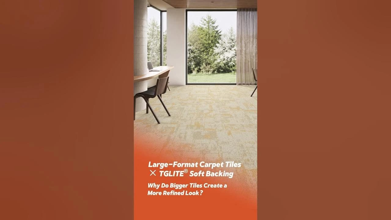 Original UNIJOY cover showing a carpeted room and the title Large-Format Carpet Tiles × TGLITE Soft Backing