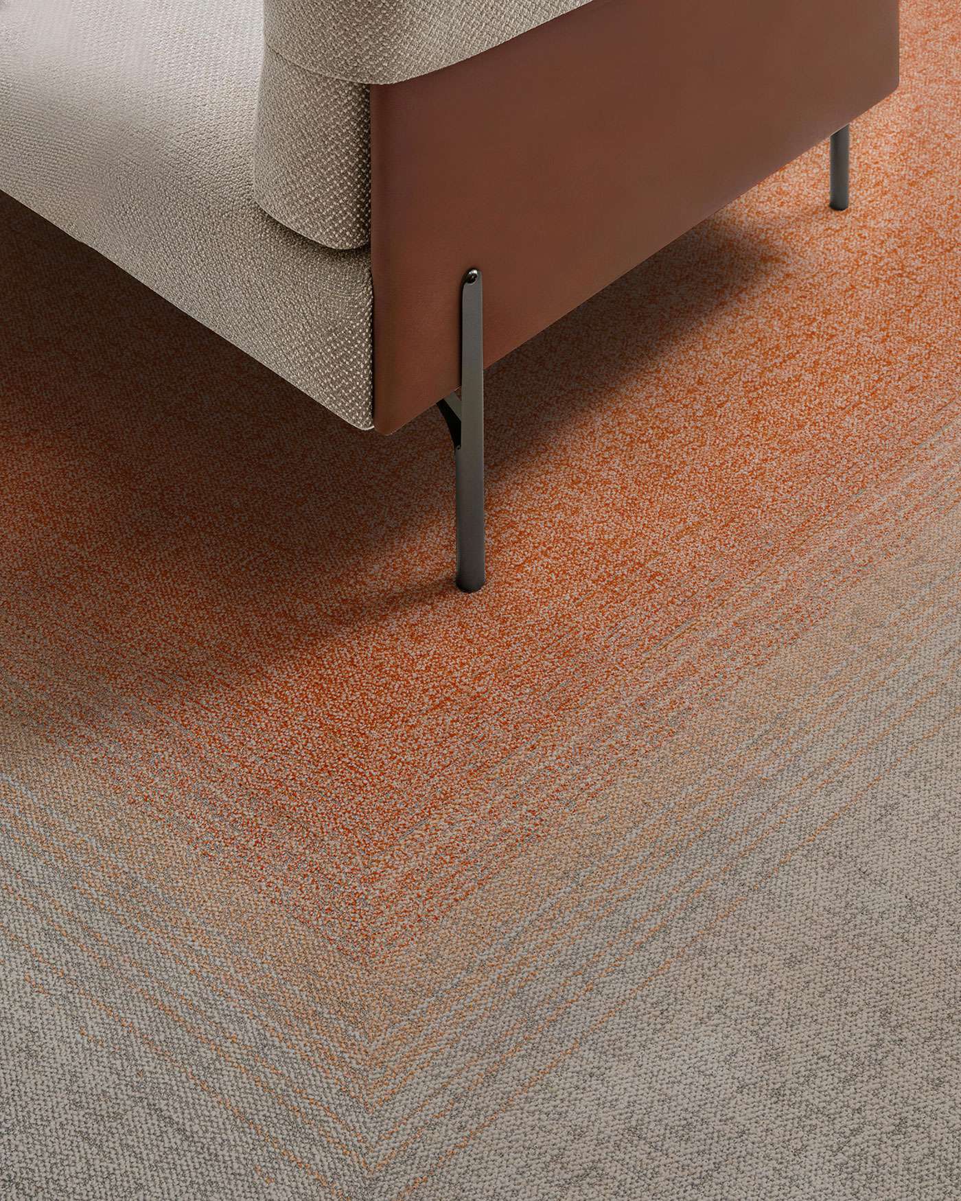 UNIJOY commercial carpet tile application image used as product context, not evidence of factory capacity or supply terms